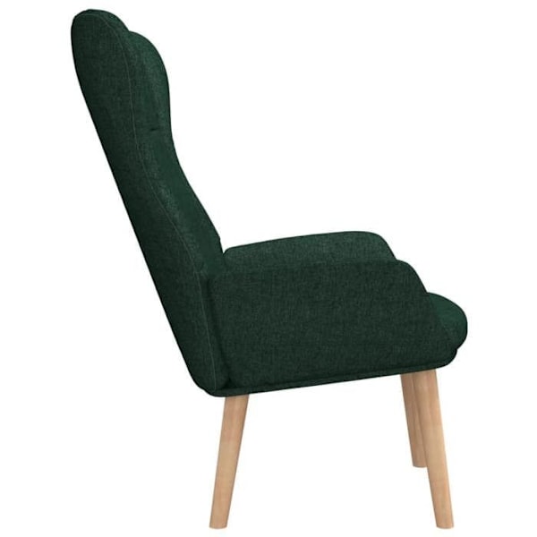Loungestol modern design i mørkegrønt stof DEC026780 Grön