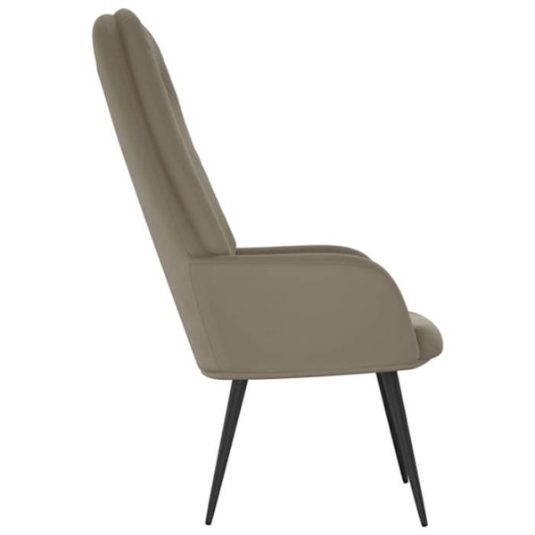 Lounge fåtölj chaise avsoffa sovrum modern design i ljusgrå sammet DEC026678 Grå