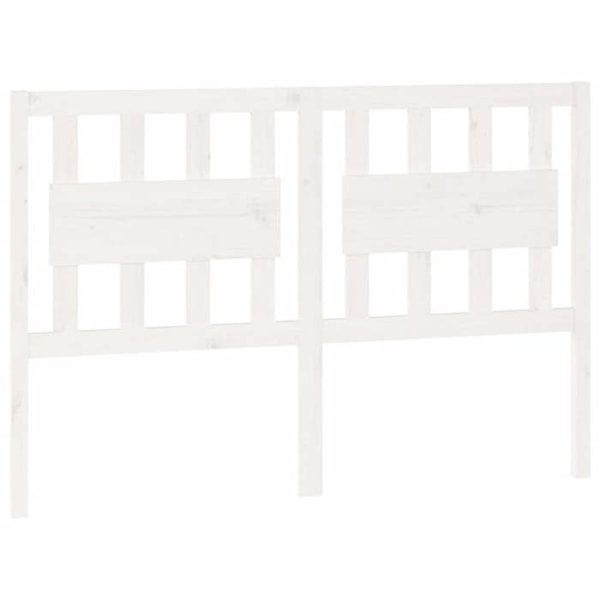 Sengegavl - Klassisk - Hvidt fyrretræ - 145,5x4x100 cm - Tidløst design - Rustik charme Vit