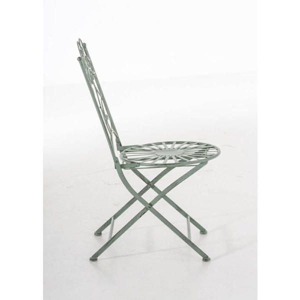 Havemøbel terrasse balkon design rustikt i smedejern grøn patineret 10_0003008 Guld