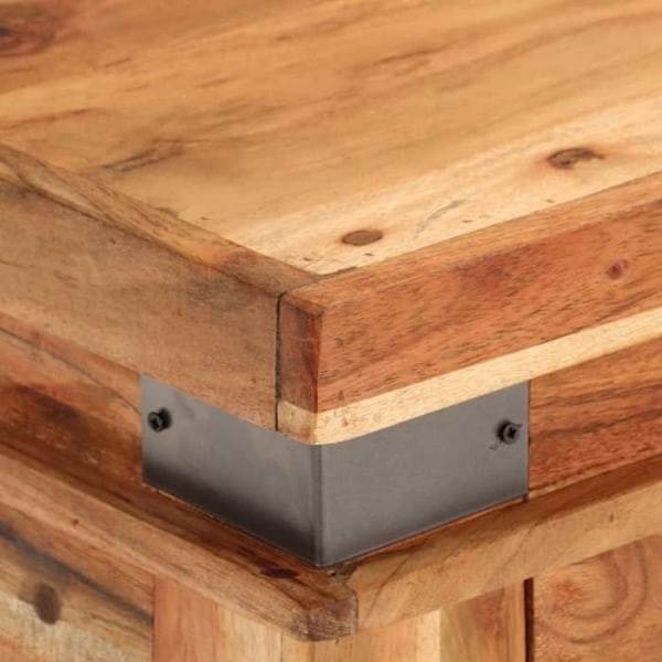 Bordskonsole med skuffer 110 x 34 x 74 cm massiv akacietræ og MDF DEC032893 kastanj