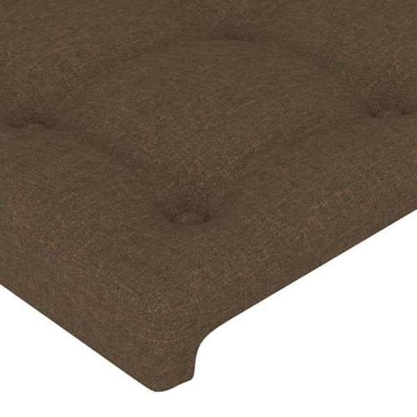 Hovedgærde til seng, soveværelse, møbel, 100 x 5 x 78/88, mørkebrunt stof