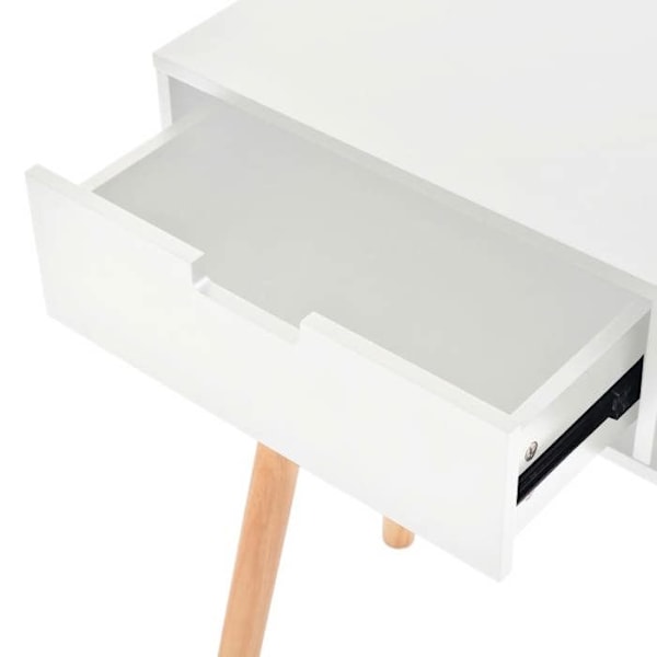 Toimiva ja tyylikäs konsolipöytä, jossa on laatikoita, koko 80 x 30 x 72 cm, MDF valkoinen DEC031736 Vit