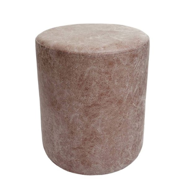 Sæt bord taburet sidebord fodskammel MDF PVC brun og sort metal 04_0007477 kastanj