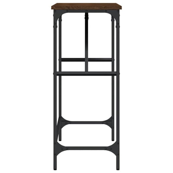 Moderne entrekonsol møbel, sidebord 100 x 32 x 75 cm, brun ingeniørtræ og metal DEC031834 kastanj