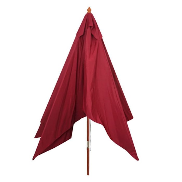 Have en haveparasol 3 x 4m rektangulær polyester/træ 6kg bordeaux