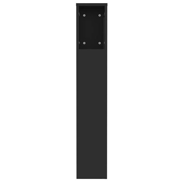 Hovedgærde med opbevaring, tilbehør til sengebord og hylde 120 x 18,5 x 104,5 MDF sort