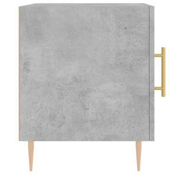 Sæt med 2 sengeborde med rum med dør 40 x 40 x 50 cm grå ingeniørtræ DEC035393 kastanj