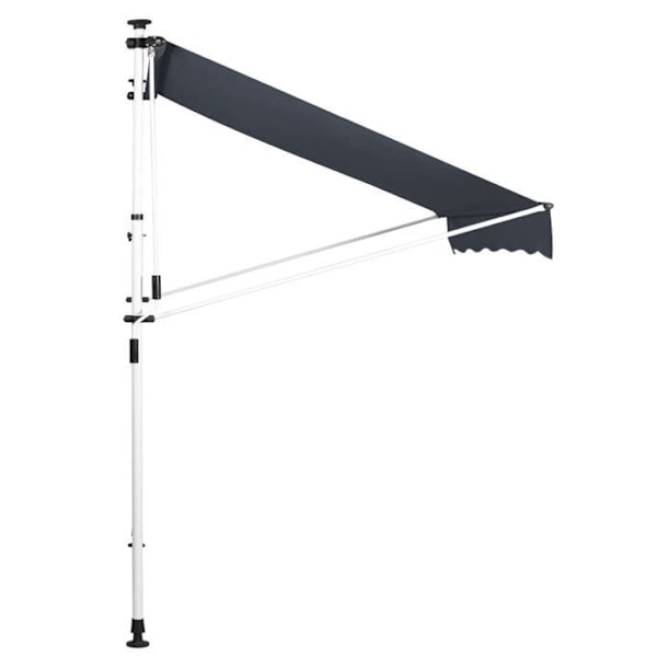 Förvaringsbaldakin med klämma och justerbart ben, installationsfri, bredd 300 cm, stålrör, antracittyg 10_ Guld