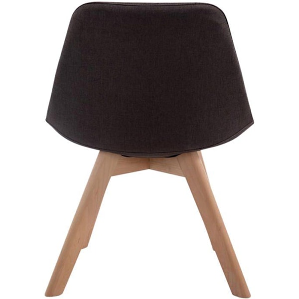 Matstol x1 skandinaviskt design i mörkgrått tyg med ben i ljust trä 10_0003271 kastanj