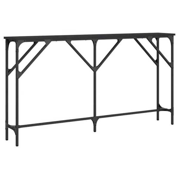 Bordkonsol funktionel og stil 140 x 23 x 75 cm sort ingeniørtræ og metal DEC032108 kastanj