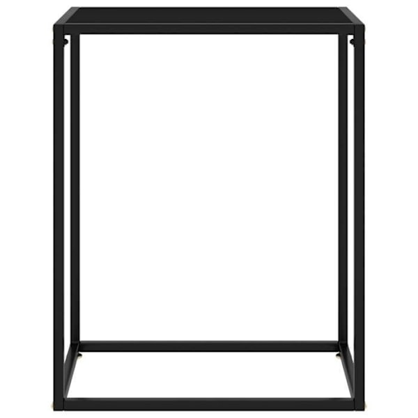 Konsolbord praktisk til en organiseret entre 60 x 35 x 75 cm hærdet glas og sort stål DEC032142 Svart