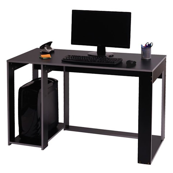 Bureau bordplade til computer 120 x 60 x 76 i sort grå MDF