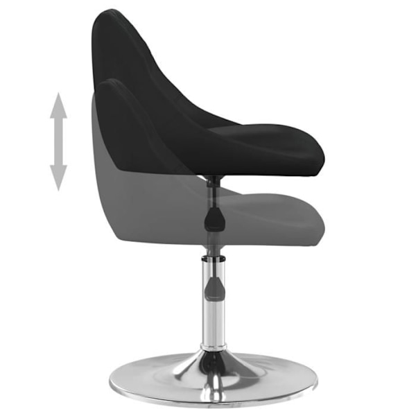 Taburet bar x1 høj stol med diamantsting i sort PVC, stålramme DEC029520 Svart