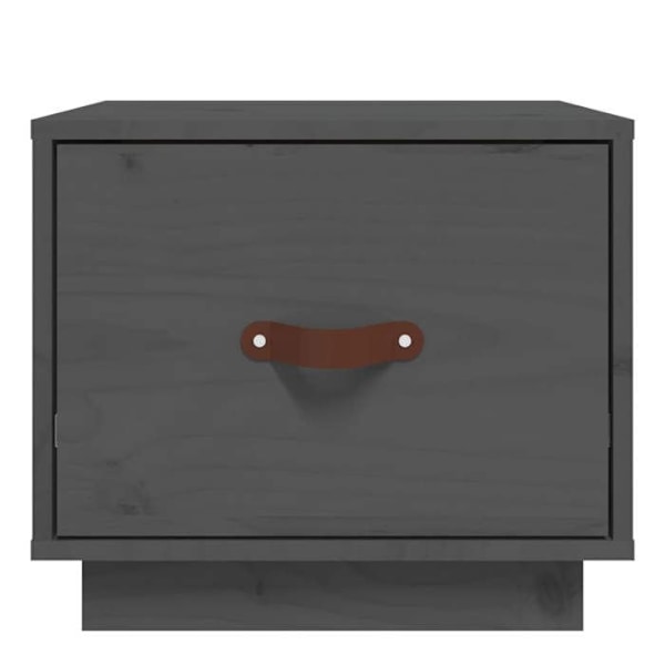 Sæt af 2 natborde med skuffe 40 x 34 x 35 cm grå fyrretræ DEC035321 kastanj