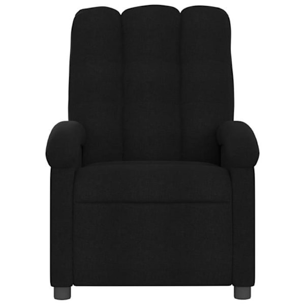 Fauteuil relax TV med komfortabel polstring og manuel funktion til at læne sig tilbage i sort stof DEC028118 Svart