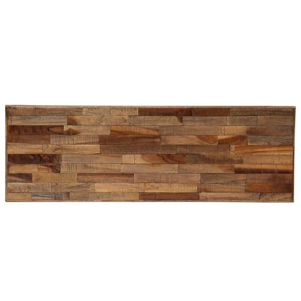 Modern consolebord sidobord 90 x 30 x 76 cm massiv återvunnen teak + stål DEC032260 Flerfärgad
