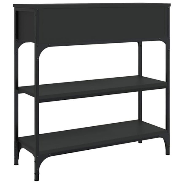 Elegant design konsolbord til entré med skuffer og hylder 72,5 x 25 x 75 cm sort ingeniértræ DEC032143 kastanj