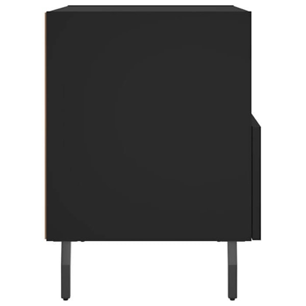 Sæt med 2 natborde med skuffe og åbent rum 40 x 35 x 47,5 cm sort ingeniørtræ DEC035534 kastanj