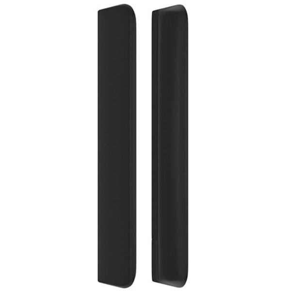 Sänggavel för sovrumsmöbler med sidokant 83 x 16 x 118/128 syntetisk svart