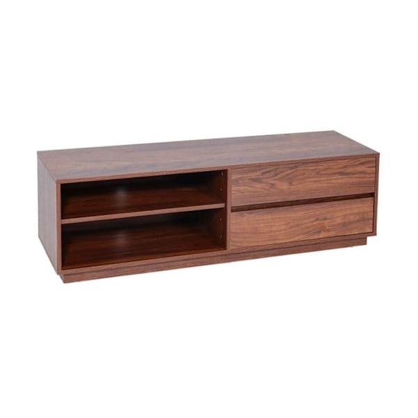 TV-møbel med 2 skuffer og 2 opbevaringsrum 42x140x40 cm med valnøddeffekt 04_0007851 Flerfärgad
