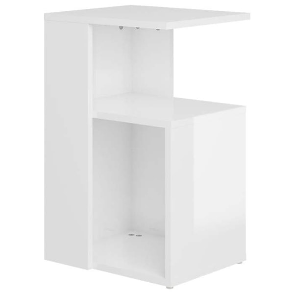 Siddende bord til sofa, planteholder 36 x 30 x 56 cm, hvidt ingeniørtræ, DEC032365 Vit