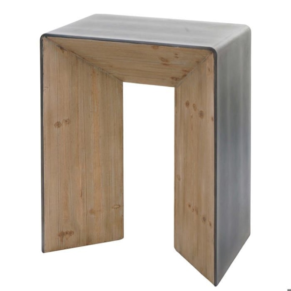 Konsolbord i industriell design i trä och MDF 80x60x40 cm metallutseende 04_0008492 kastanj