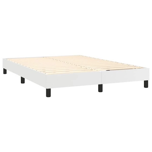 Sängram - TDL - 140x200 cm - Syntetläder vit - 2 platser - Lätt att montera Vit