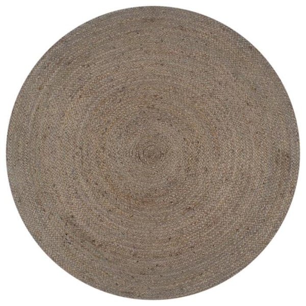 Matto - Jute - Pyöreä - Harmaa - Luonnollinen - Sisätila Grå