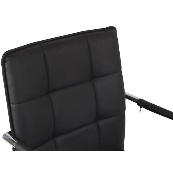 Paket med 2 kontorsstolar för besökare med armstöd konferens i svart PVC, skelett i kromad metall 10_0003116 Metall