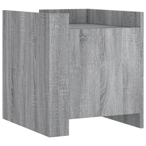 Natteskab med rum og dør 45 x 50 x 50 cm grå ingeniørtræ DEC034671 kastanj