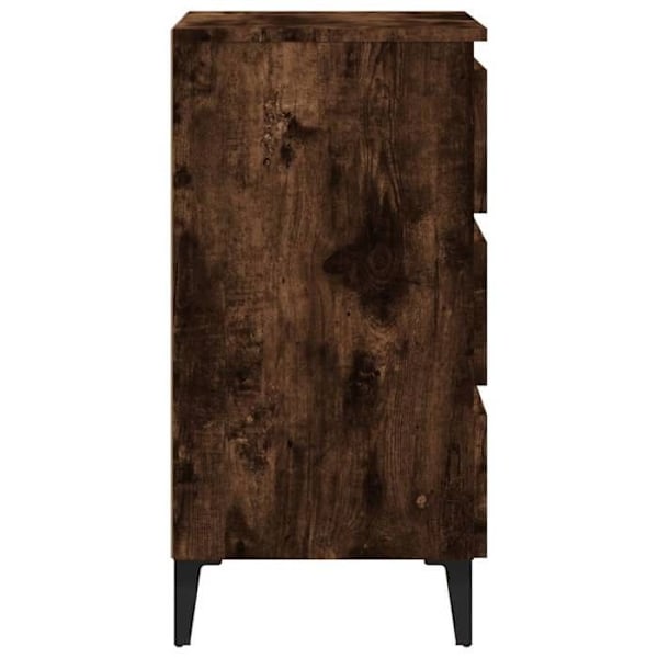 Yöpyörykkä 3 laatikkoa metallijaloilla 40 x 35 x 69 cm ruskea insinööripuu DEC033237 kastanj