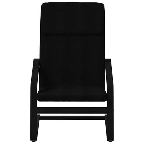 Moderne loungestol sofa design med fodskammel i sort stof DEC026537 Svart