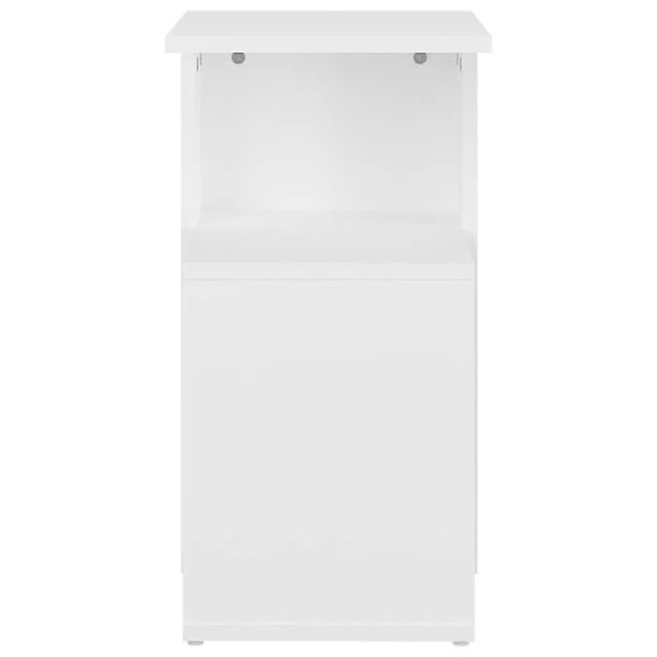 Side table for end of sofa 36 x 30 x 56 cm engineering wood white DEC032347 Vit