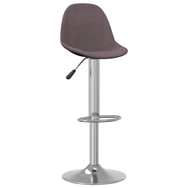 Set med 2 barstolar högstolar justerbar höjd i taupe tyg med stålram DEC029883 Mol