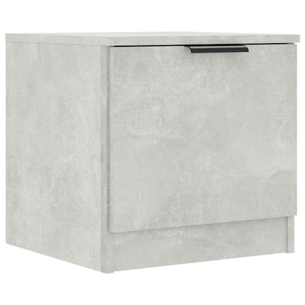 Sæt med 2 natborde med skabsrum med dør 40 x 39 x 40 cm grå ingeniørtræ DEC035388 kastanj