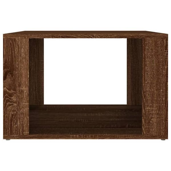 Nattbord med rum 57 x 55 x 36 cm i brunt ingeniørtræ DEC033787 kastanj