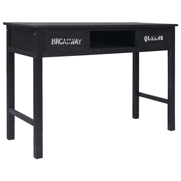Praktisk konsolbord med skuffer til en organiseret entré 110 x 45 x 76 cm sort træ DEC032102 kastanj