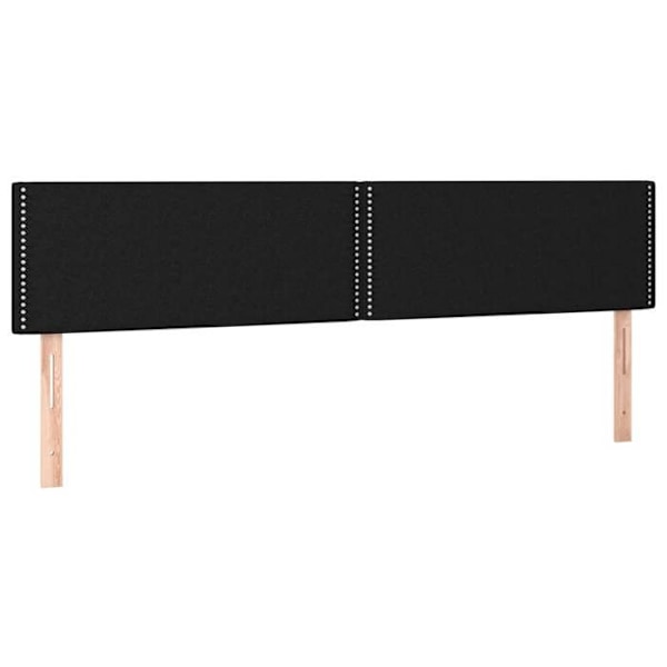 Sengehoved tilbehør til soveværelse møbel med LED 200 x 5 x 78/88 cm sort stof TDL0200624 Svart