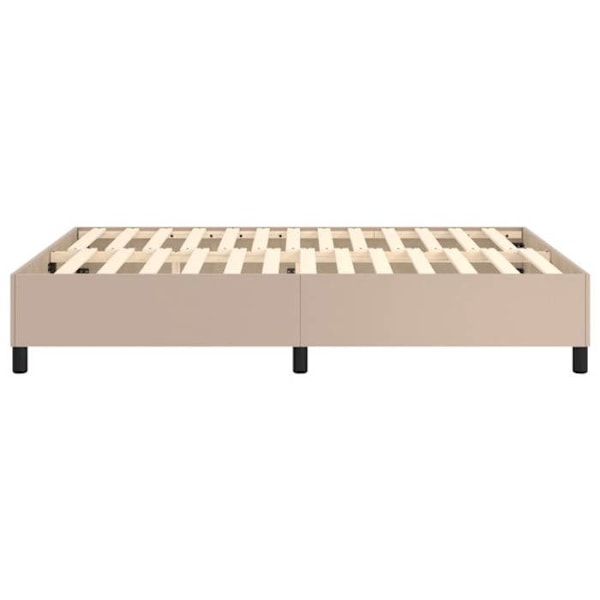 Sängram - Syntetisk - 140x200 cm - Ljusbrun - 2 platser - Modern design Ljusbrun
