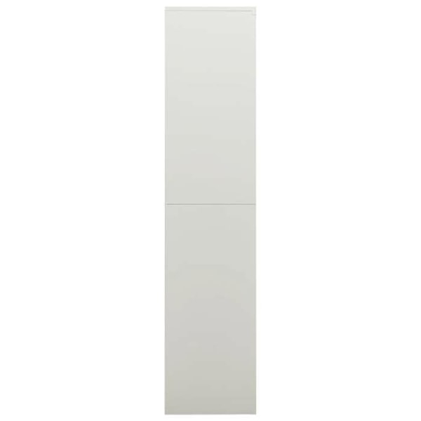 Toimisto, säilytyskaappi, jossa on 2 ovea ja 4 hyllyä, 90 x 40 x 180 cm harmaasta teräksestä DEC024488 Grå