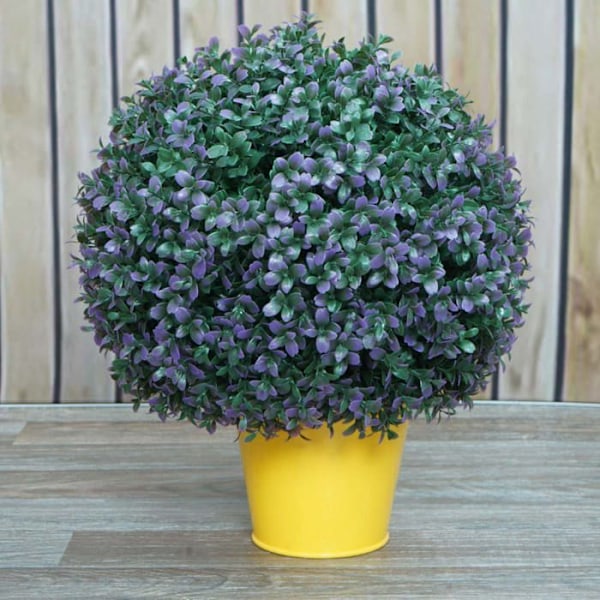 Konstgjord bokskula i form av topiary inredningsdekoration för inomhus eller utomhus diameter 35 cm lila 04_0006007 Guld