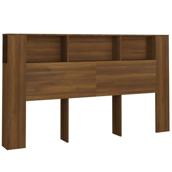 Hovedgærde med opbevaring, sengetilbehør, natbord, hylde 180 x 18,5 x 104,5 cm MDF brun TDL0200060