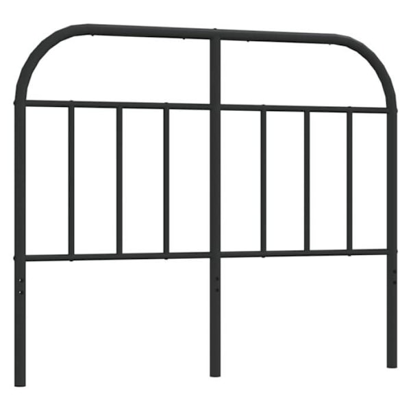 Hovedgærde til seng til soveværelse møbel 120 cm sort metal TDL0202444