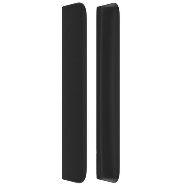 Sänggavel tillbehör för sovrum möbel med knappar och sidokant 103 x 16 x 118/128 syntetisk svart