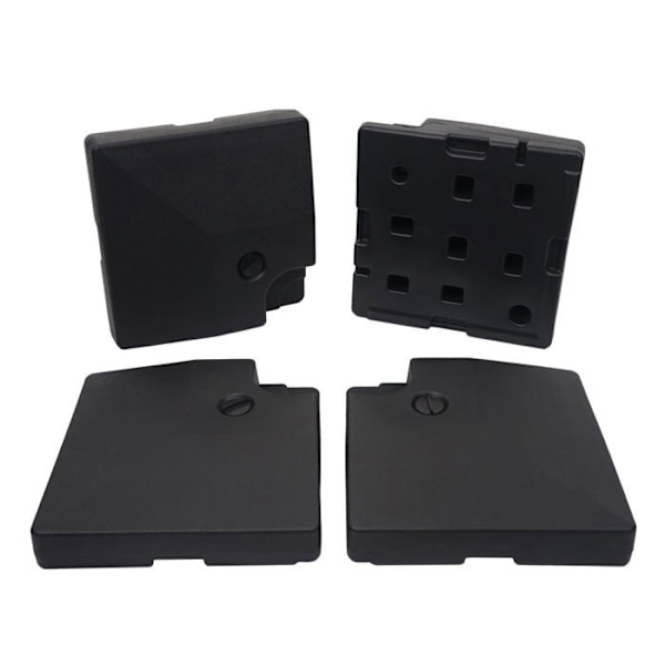 Parasollfod - Ubeskreven - 124 kg - 4 moduler - Fyldbar - Sort
