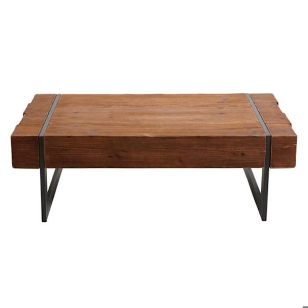 Rustik sofabord i massiv fyrretræ 40x120x60cm brun 04_0005448 kastanj