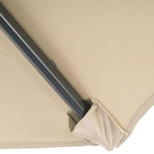 Parasoll sport solskydd Ø 3m lutbar polyester/stål 11kg kräm utan stöd