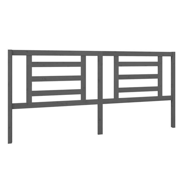 Hovedgærde - Ikke specificeret - 206 cm - Massivt træ - Grå - Moderne - Design Grå