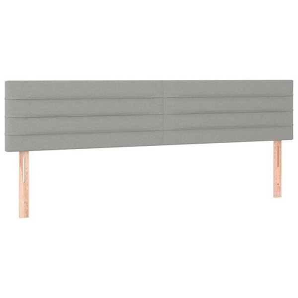 Hovedgærde - Ikke specificeret - 80x78/88 cm - Lys grå stof - Klassisk stil - Højdejusterbar Ljusgrått